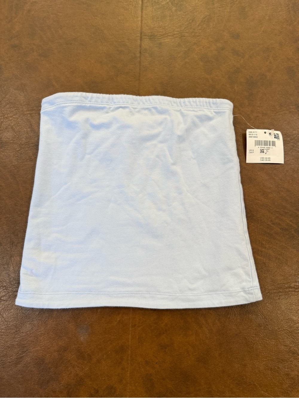 NEW American Eagle Light Blue Tube Top, Women’s Size Small NWT Cotton Stretch